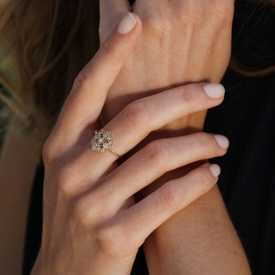 Angèle Brousse Paradis Shiny bague or jaune 18 carats diamants