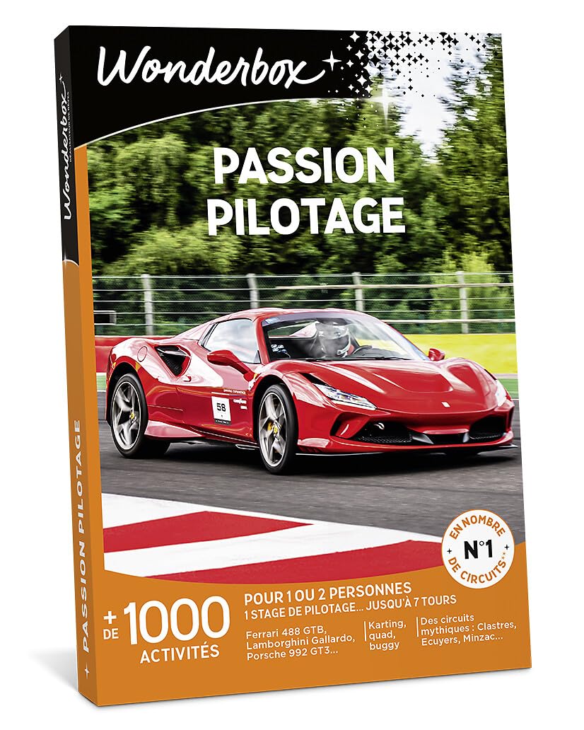 Wonderbox Passion Pilotage coffret cadeau stage Ferrari Porsche