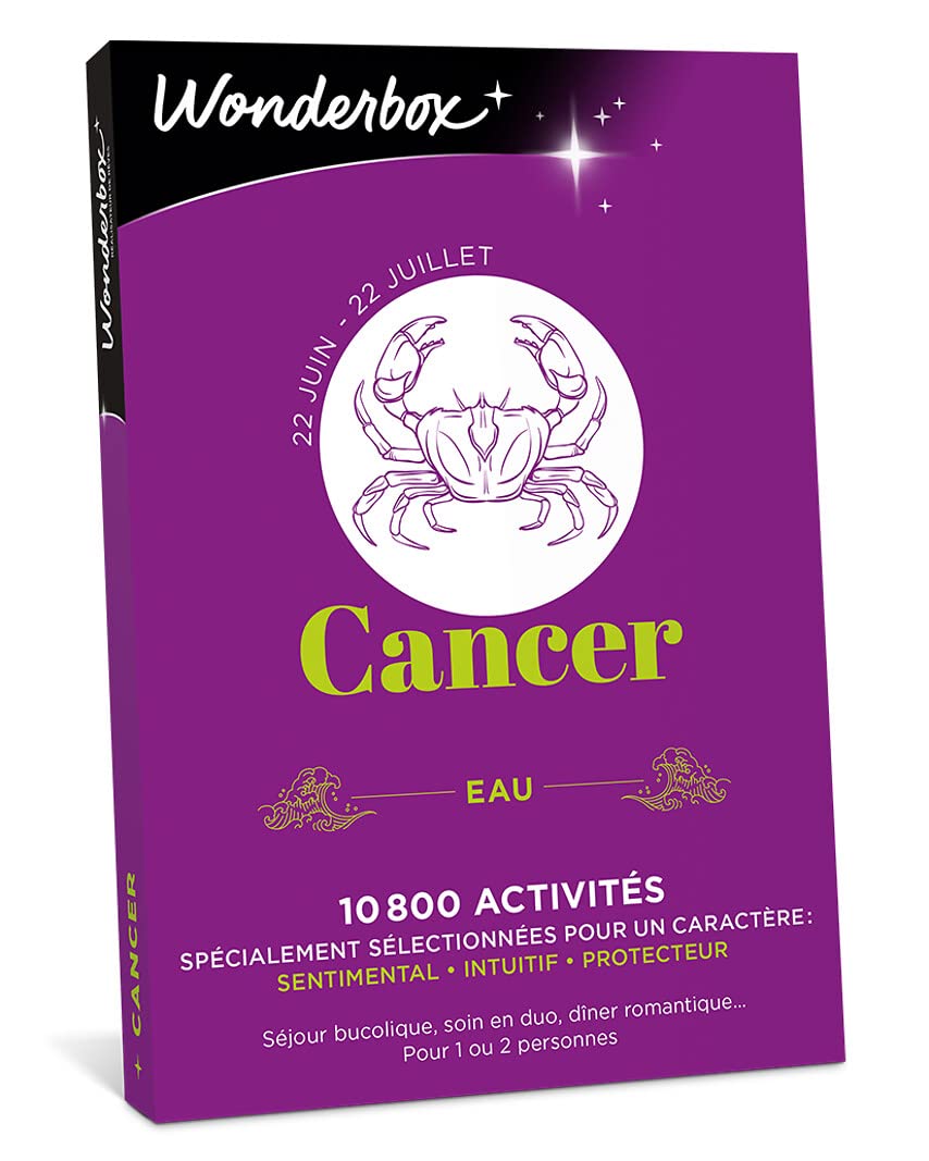 Wonderbox Astrologie Cancer coffret cadeau 1 ou 2 personnes