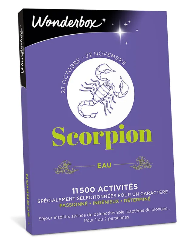 Wonderbox Scorpion coffret cadeau astro multi 1 activité