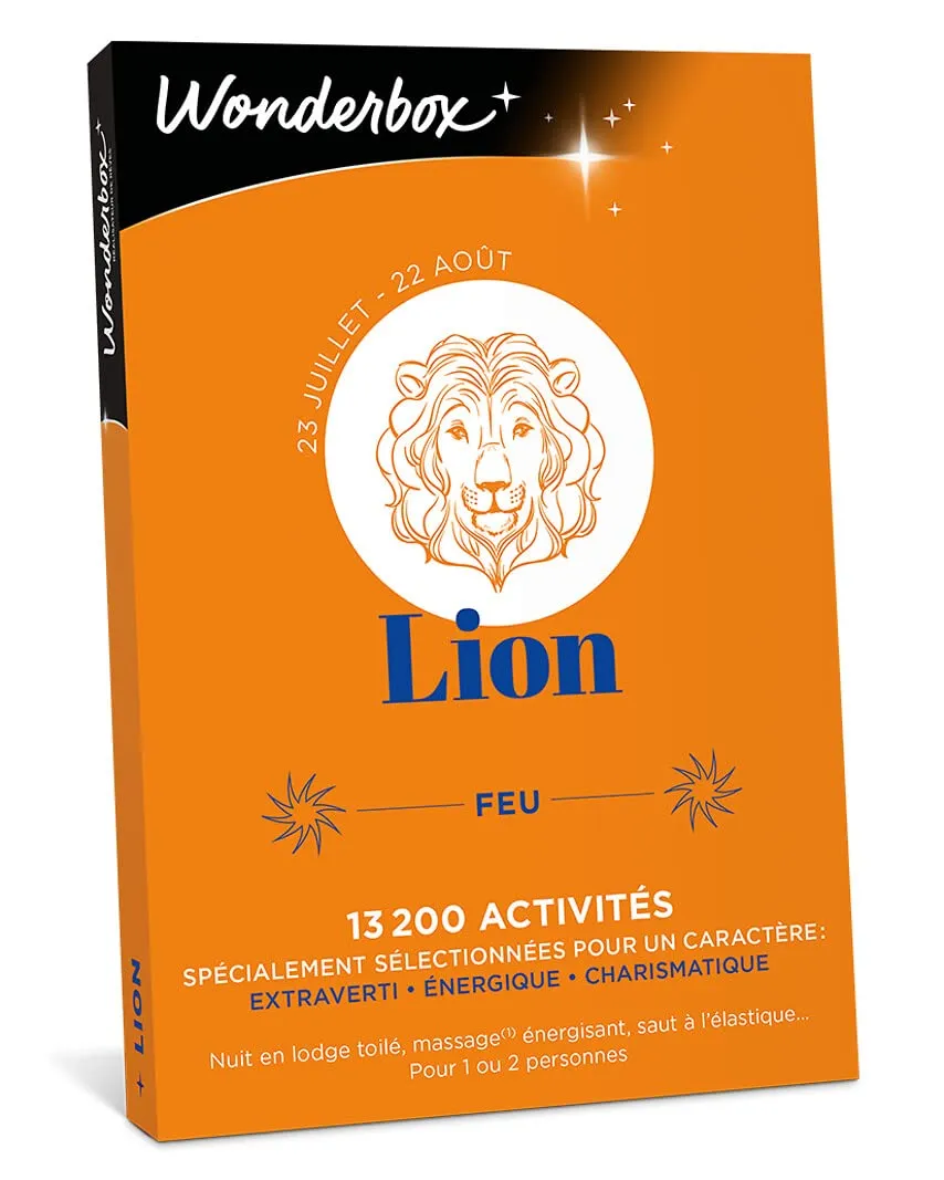 Wonderbox Astrologie Lion coffret cadeau 1 ou 2 personnes
