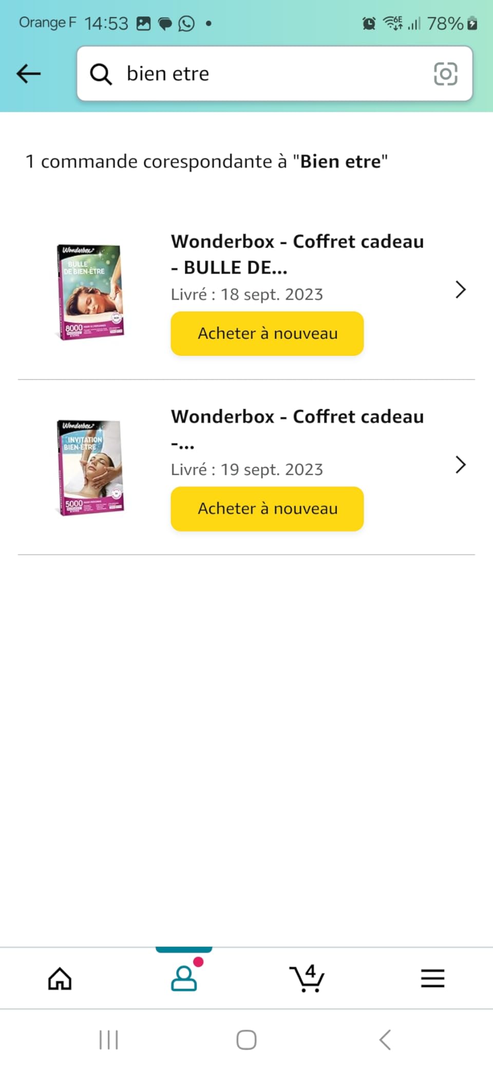 Wonderbox Invitation Au Bien Etre coffret cadeau 1 personne soin spa