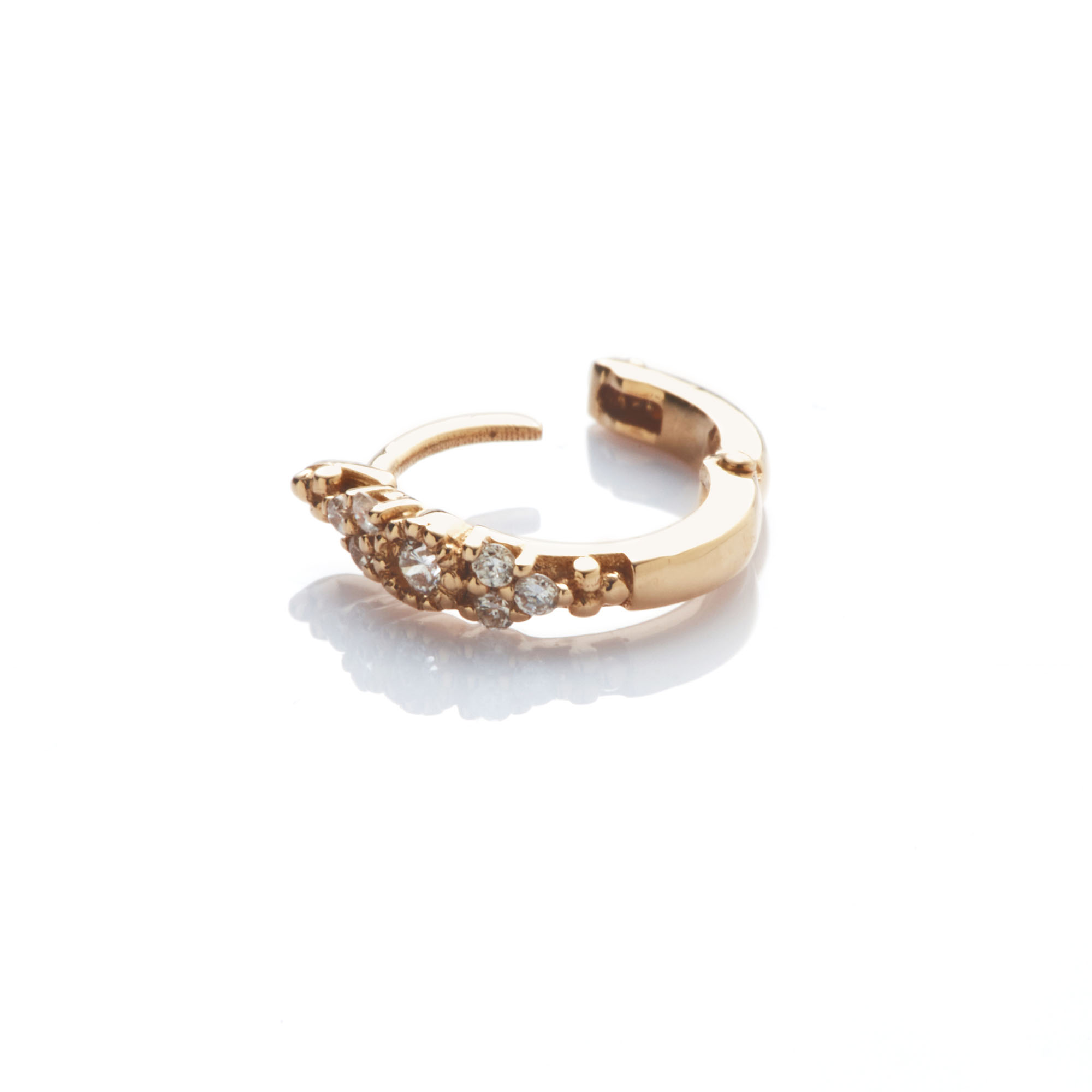 Angèle Brousse Paradis Mini Créole boucles or jaune diamant