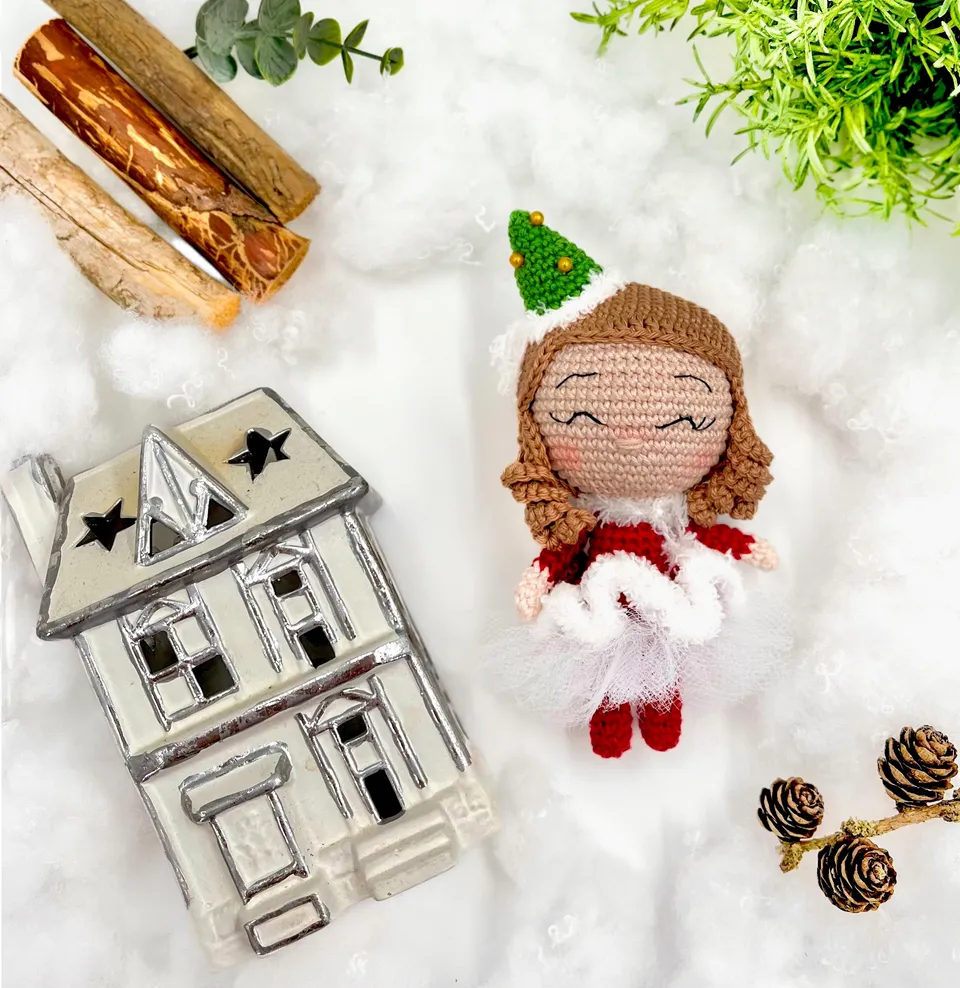 Valerie Fil un Crochet Sylvana tutoriel crochet poupée sapins