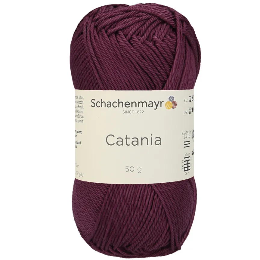 Schachenmayr Catania 0394 Burgund fil coton bordeaux