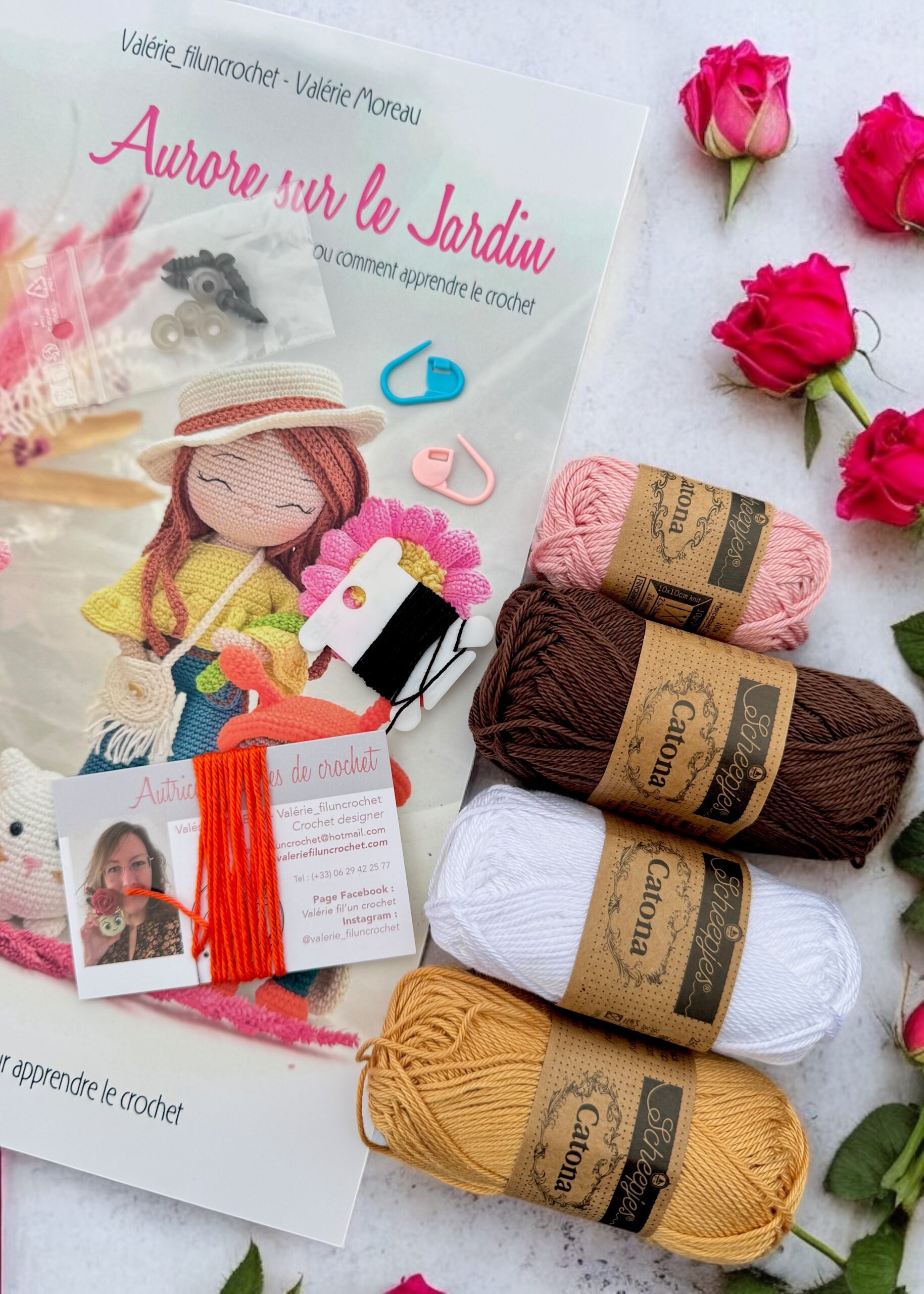 Kit crochet Aurore sur le jardin démarrage sans livre
