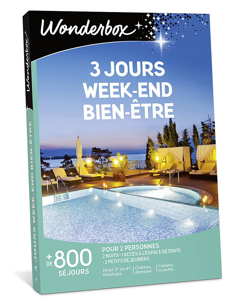 Wonderbox 3 Jours Week-End Bien-être coffret 2 nuits 2 pers
