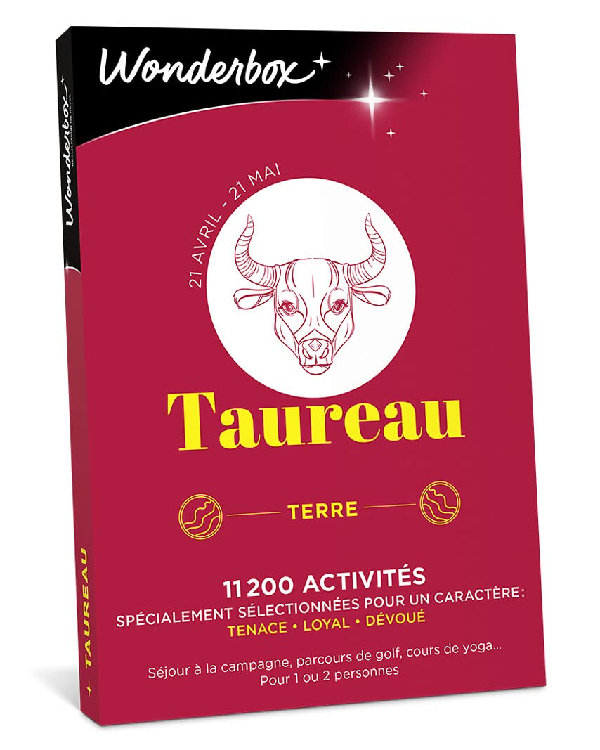 Wonderbox Astrologie Taureau coffret cadeau 1 ou 2 pers restaurant