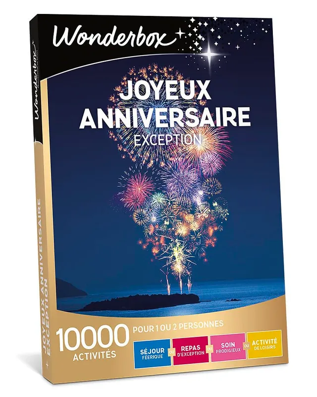 Wonderbox Multi-thèmes Joyeux Anniversaire coffret cadeau 1 ou 2 pers