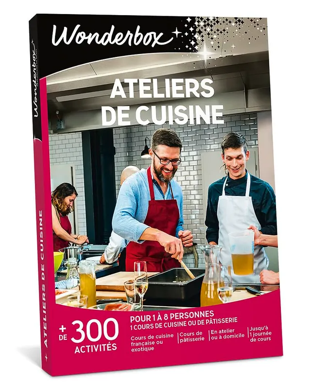 Wonderbox Ateliers de Cuisine coffret cadeau cours 1-8 pers
