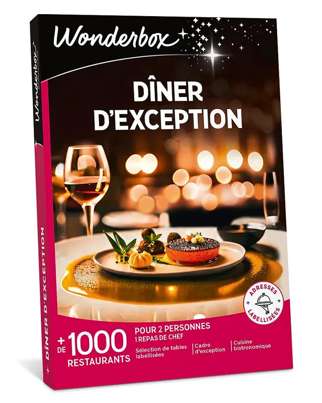Wonderbox Restaurant & gastronomie coffret dîner 2 personnes étoilé