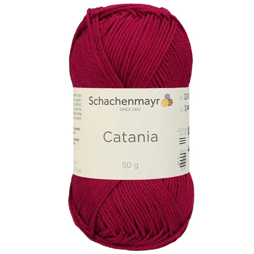 Schachenmayr Catania 0192 fil coton bordeaux 50 g