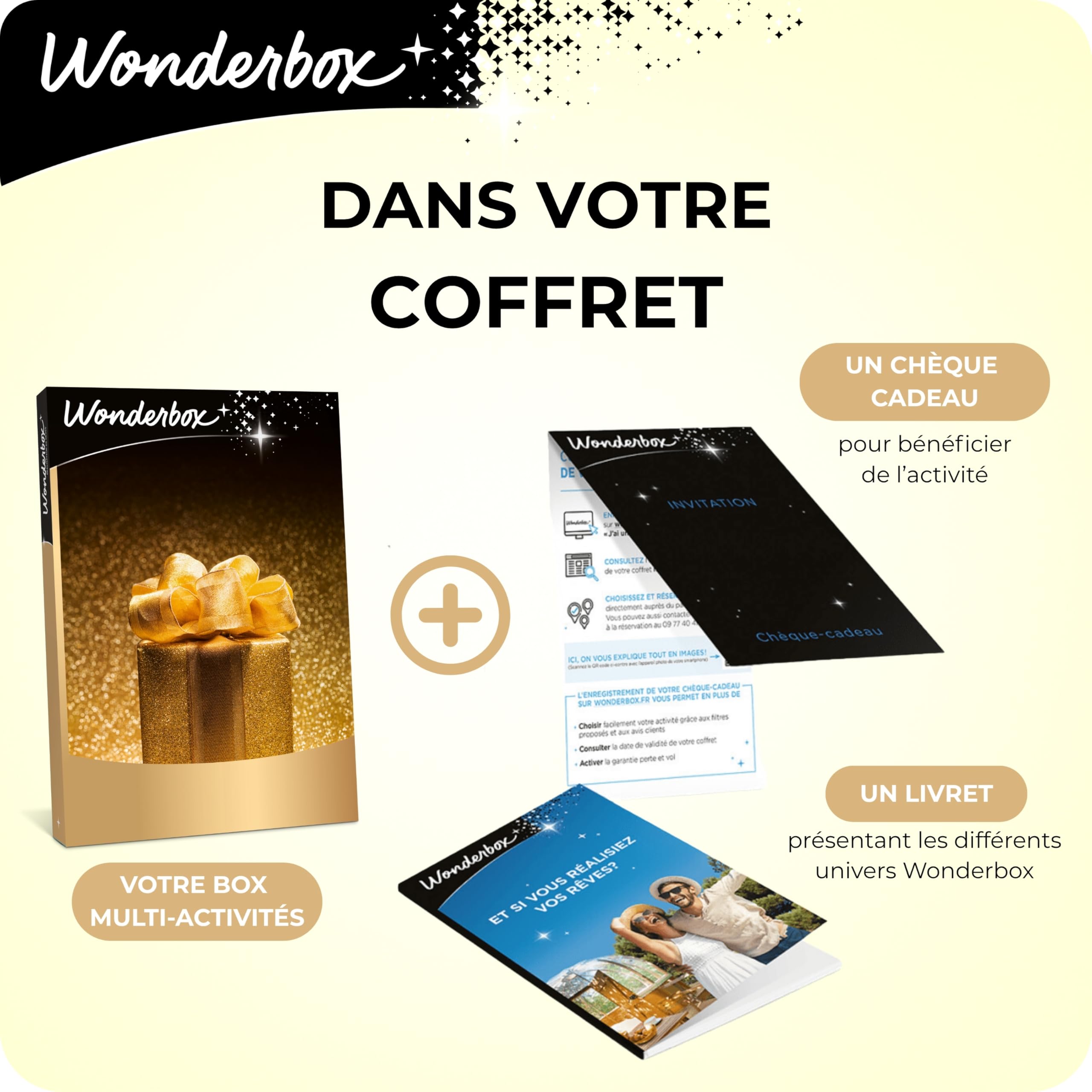 Wonderbox En Or Multi Activité coffret cadeau 1 activité 1-2 pers