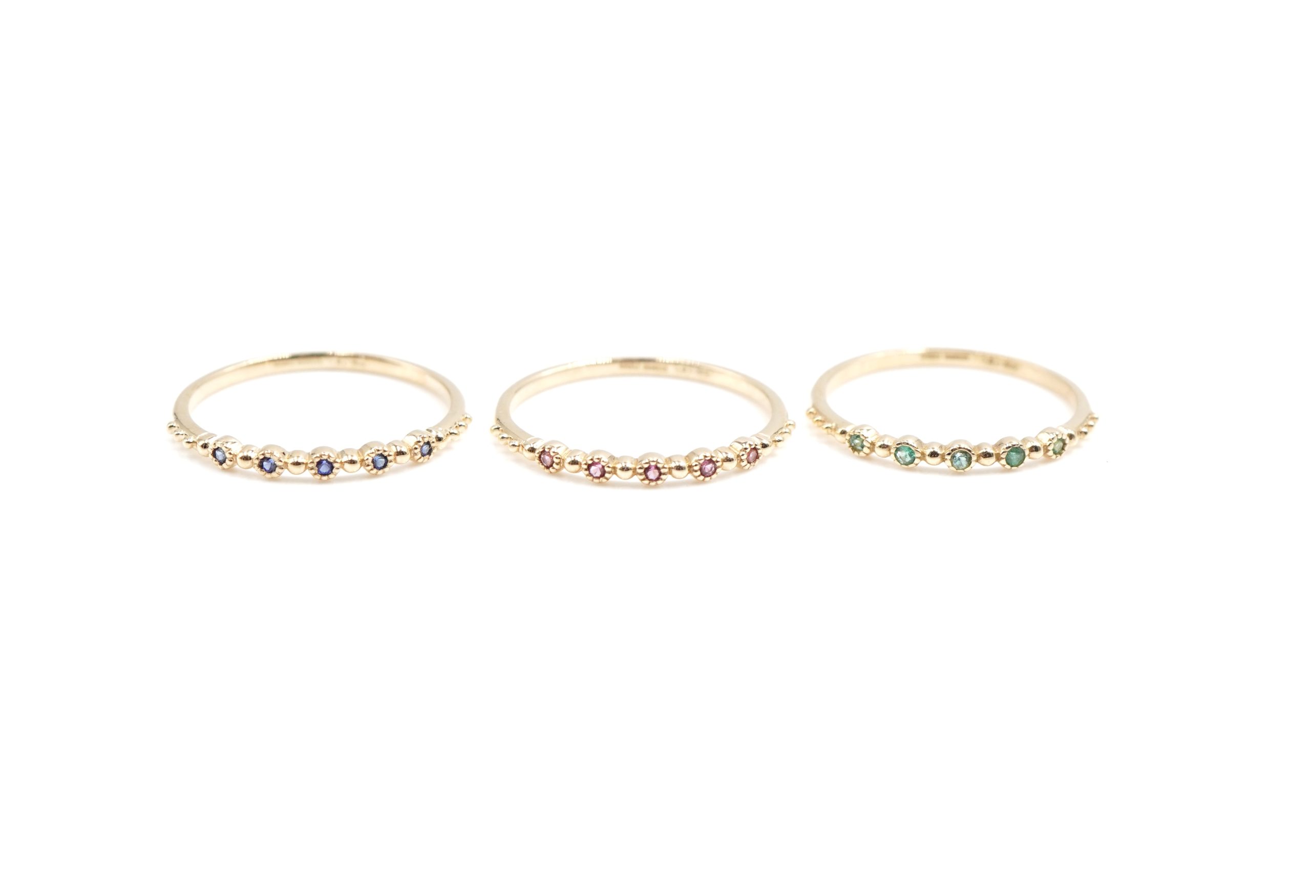 Angèle Brousse Nina Small Colors bague or tourmalines roses