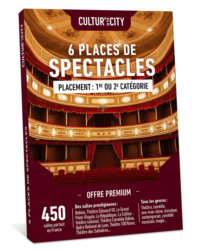 Wonderbox Évènements Culturels Cultur'In The City coffret spectacle 6 places théâtre