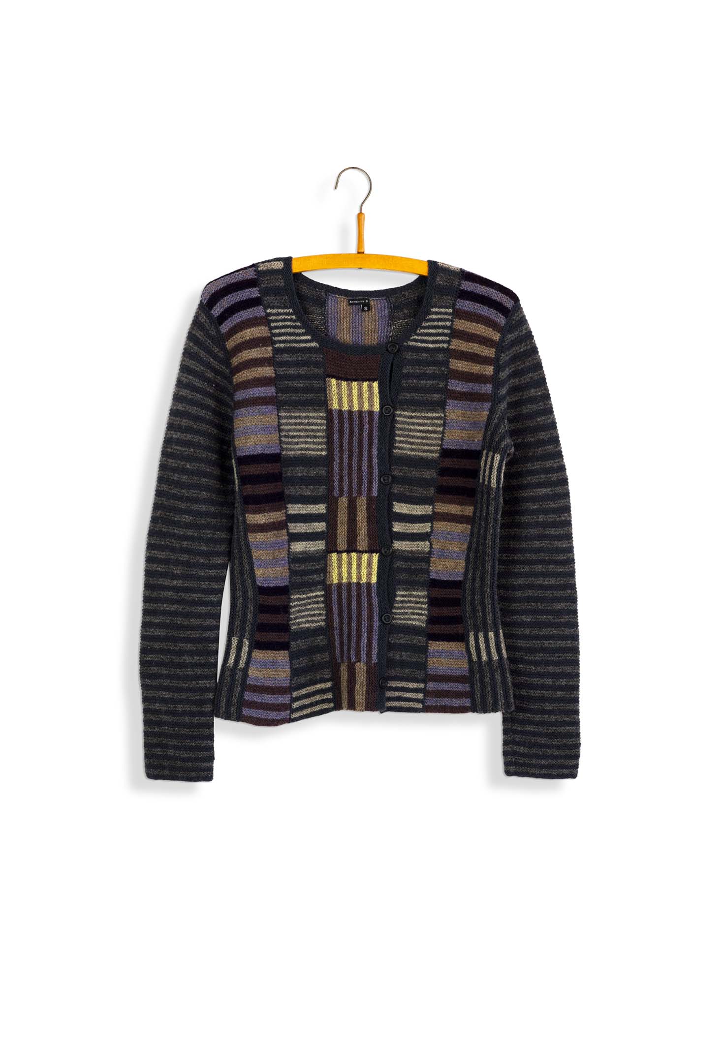 Isager First One Way kit tricot pull rayé femme