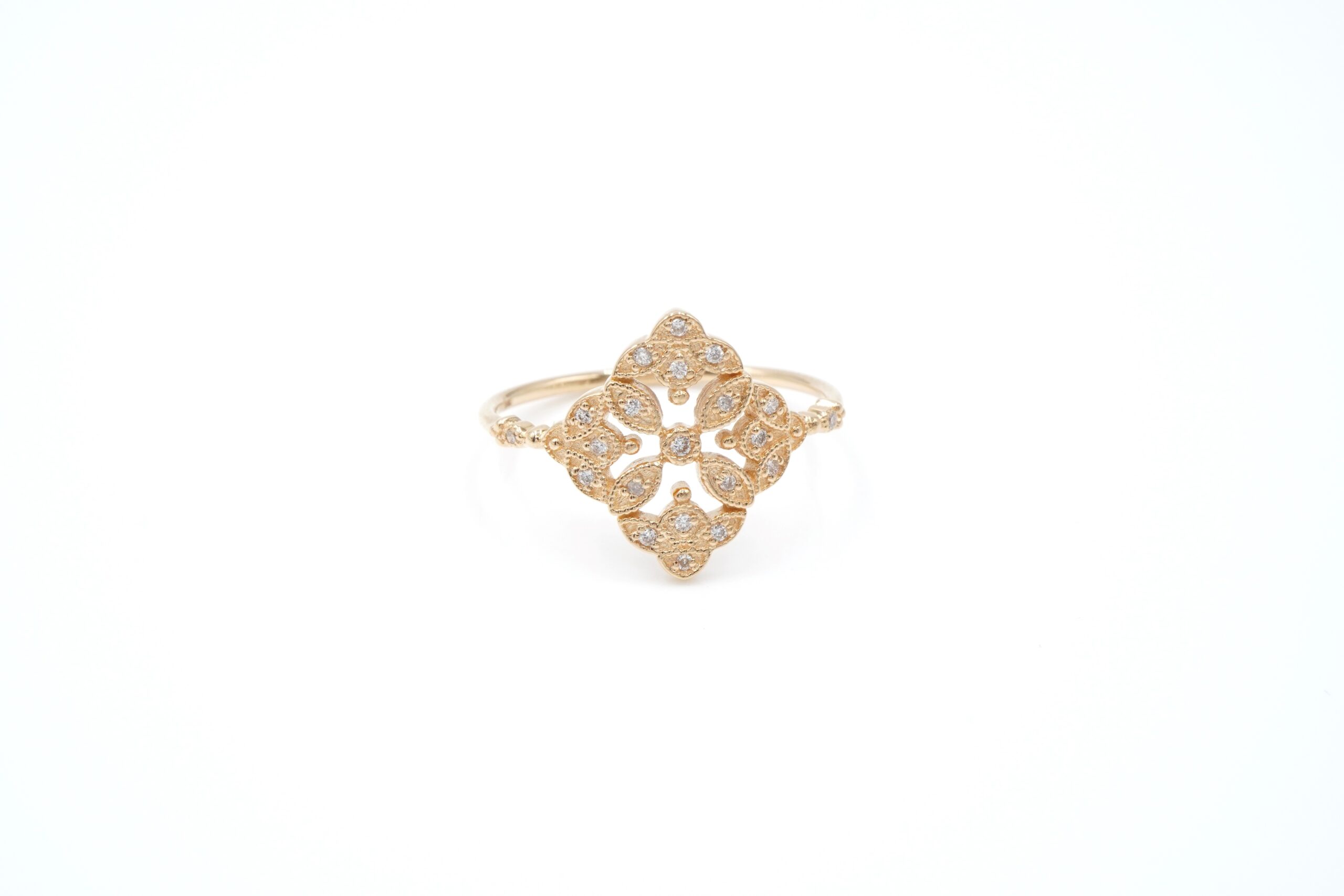 Angèle Brousse Romance bague XXL diamants or jaune 18ct