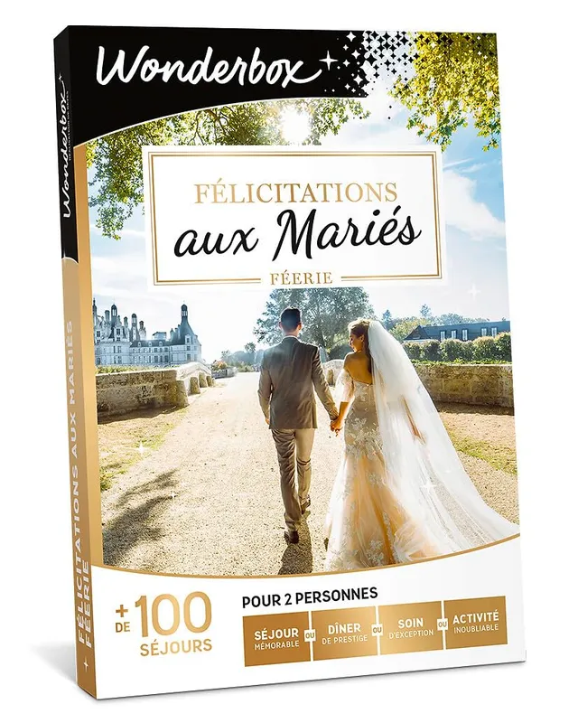 Wonderbox Félicitations aux Mariés Féerie coffret cadeau 2 pers.