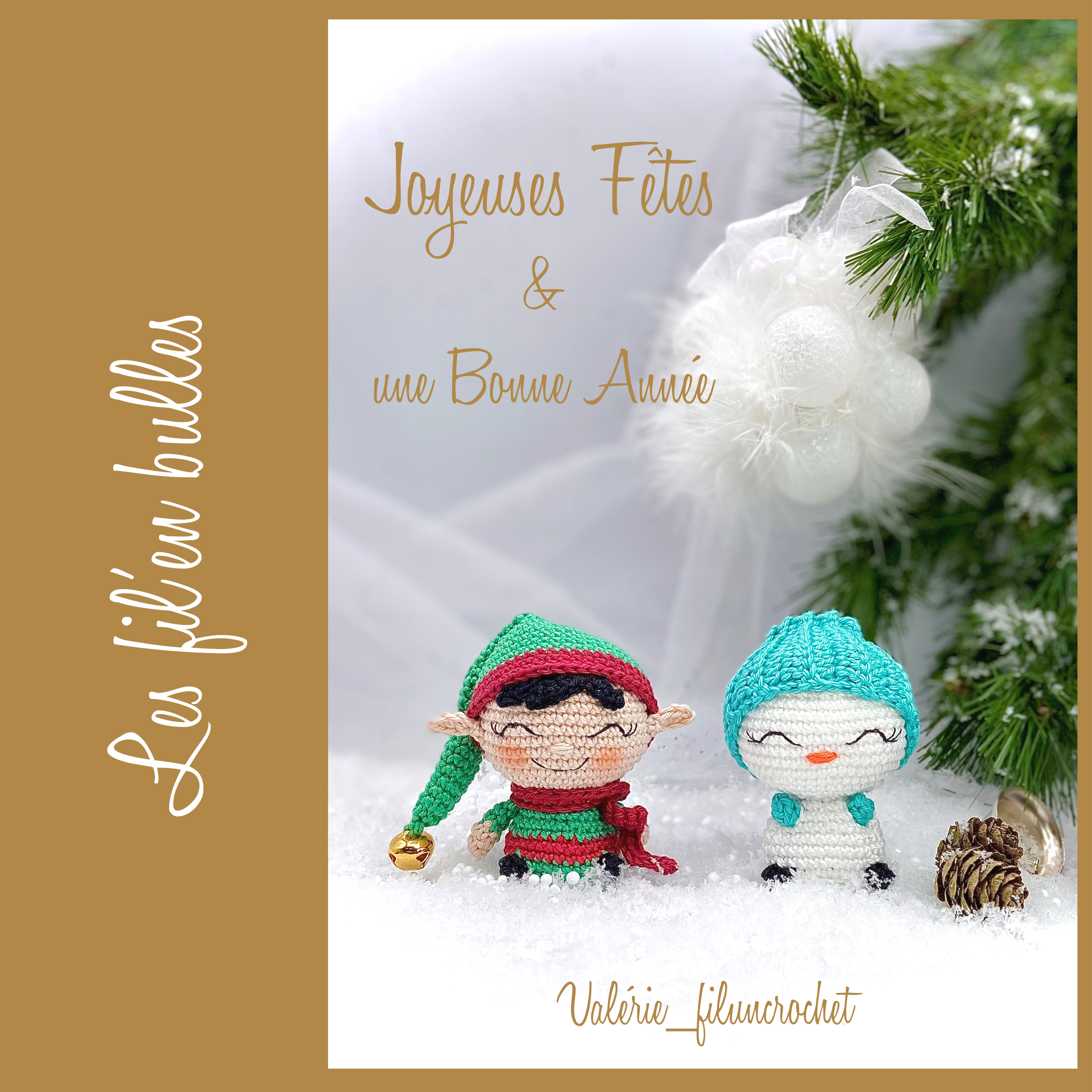 Valerie Fil un Crochet Lutin et Bonhomme de neige patron crochet