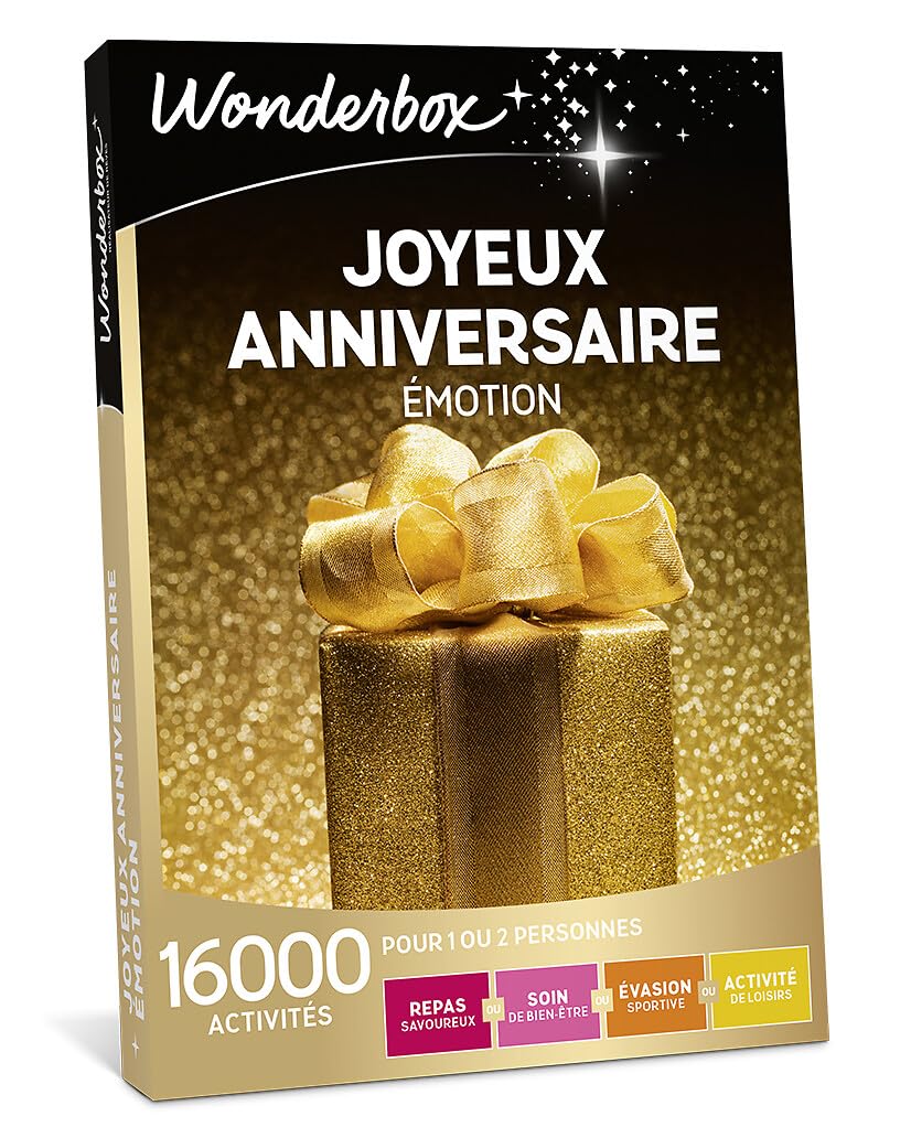 Wonderbox Joyeux Anniversaire Émotion coffret cadeau 1 ou 2 pers