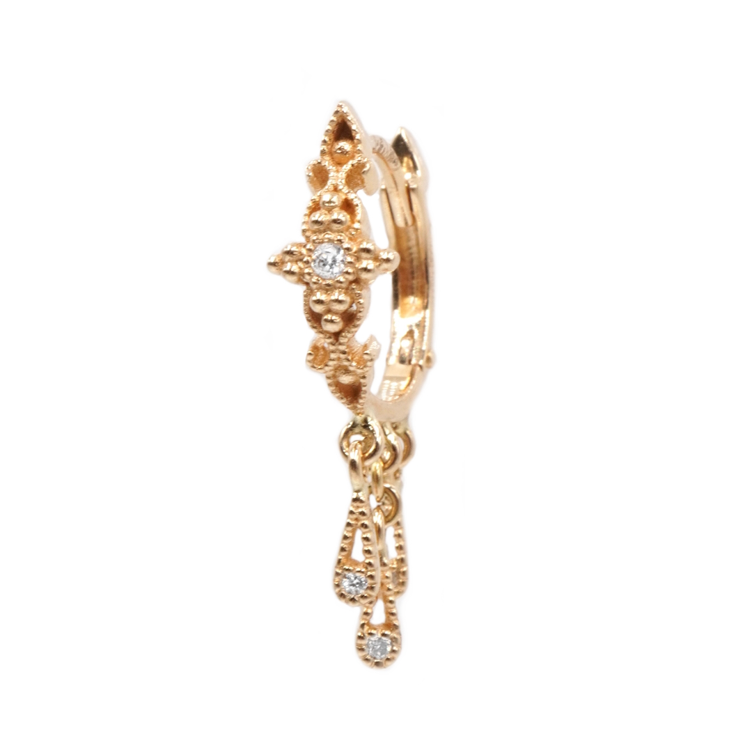 Angèle Brousse Greta créole pampilles or jaune 18 carats diamants