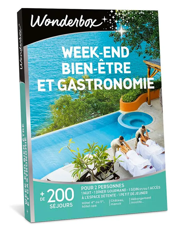 Wonderbox Week-End Bien-être coffret séjour 1 nuit 2 pers