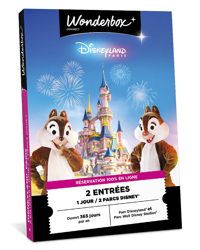 Wonderbox Disneyland Paris coffret cadeau 1 jour 2 parcs 2 pers