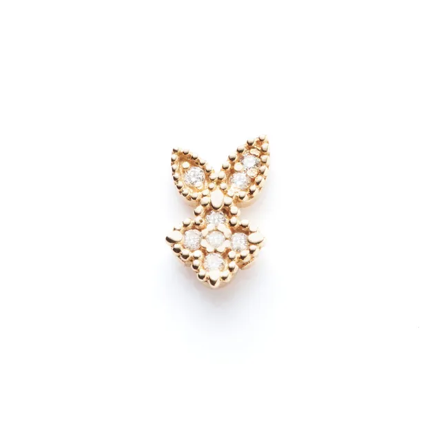 Angèle Brousse Nina Rabbit puce or jaune diamants