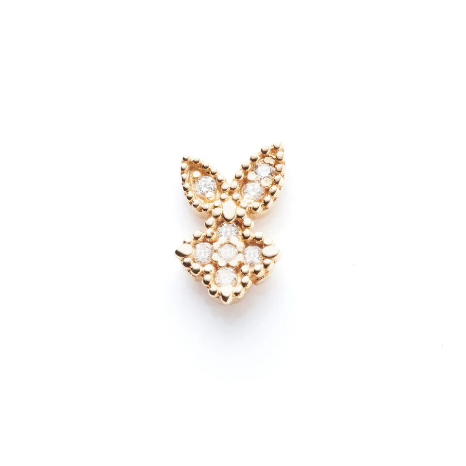 Angèle Brousse Nina Rabbit puce or jaune diamants