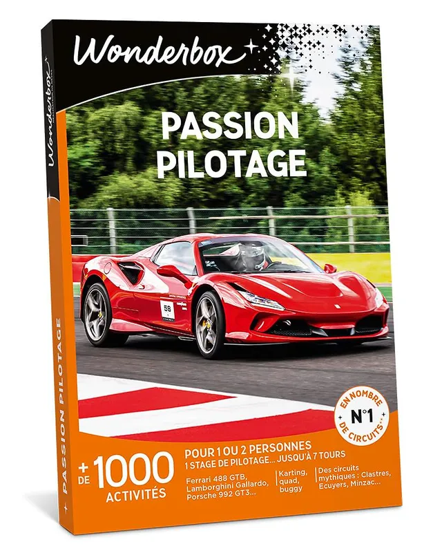 Wonderbox Passion Pilotage coffret cadeau stage Ferrari Porsche