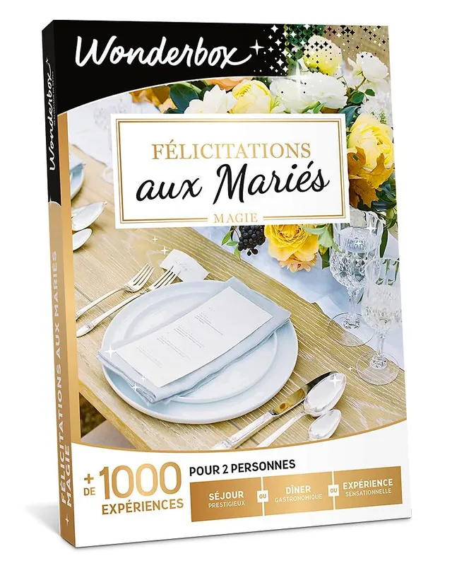 Wonderbox Félicitations Mariés Magie coffret 2 pers prestige