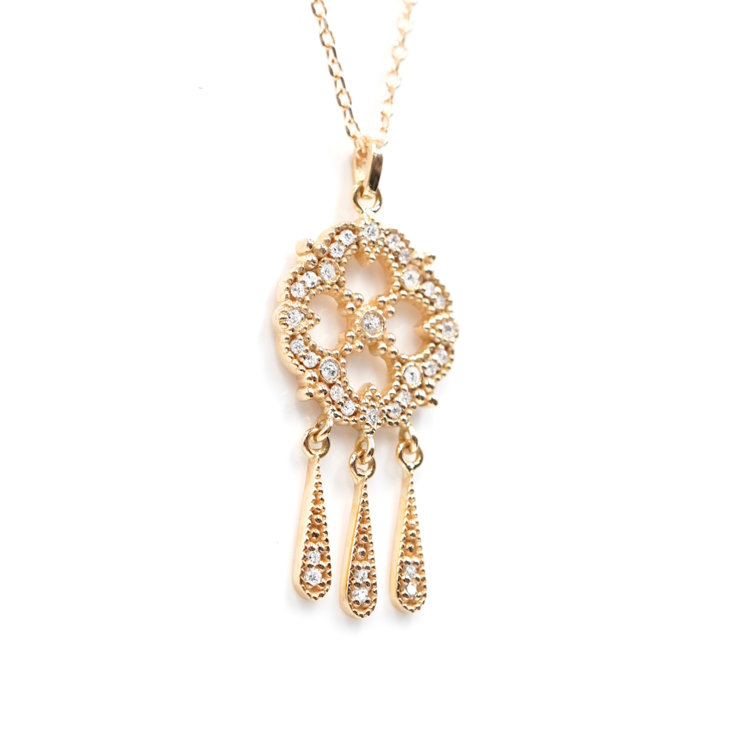Angèle Brousse Greta collier or 18 carats diamants 47-52 cm