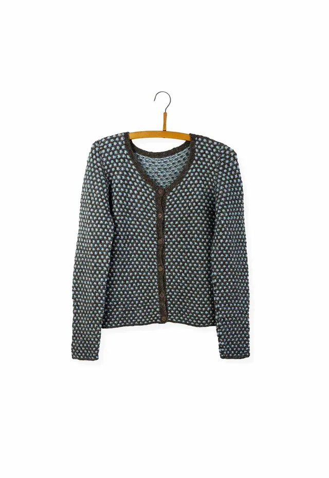 Isager Blå Hortensia kit tricot laine bleue