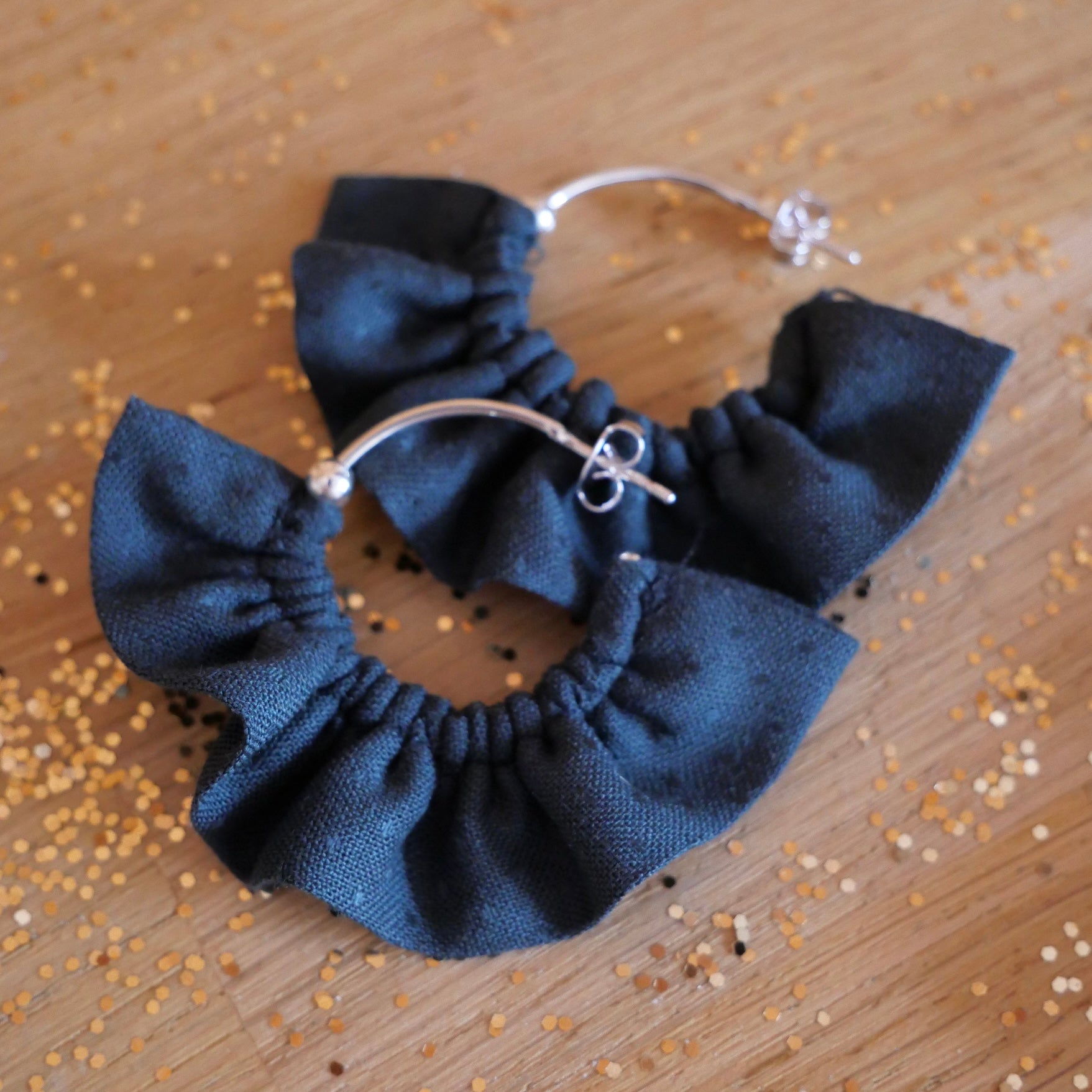 Laeti & Léa Luna Forest boucles d'oreilles créoles argentées 56 mm