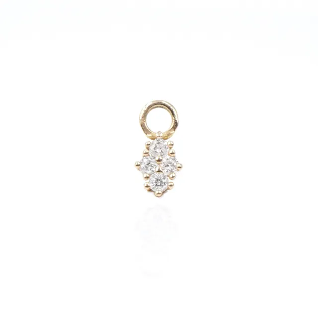 Angèle Brousse Eternity Charm or jaune losange diamants