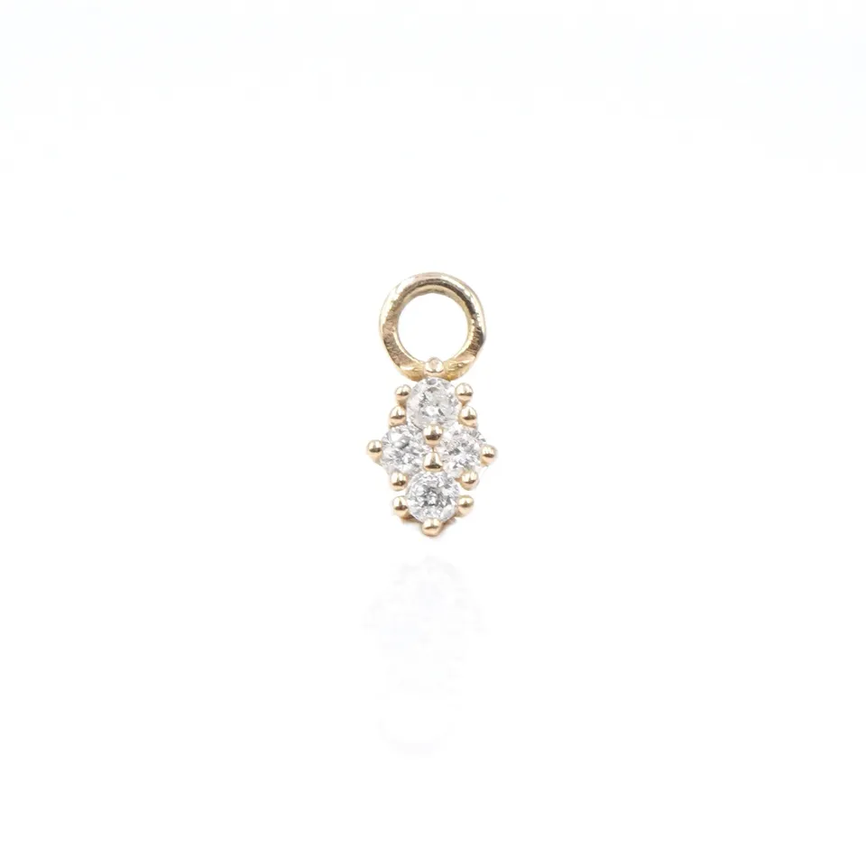 Angèle Brousse Eternity Charm or jaune losange diamants