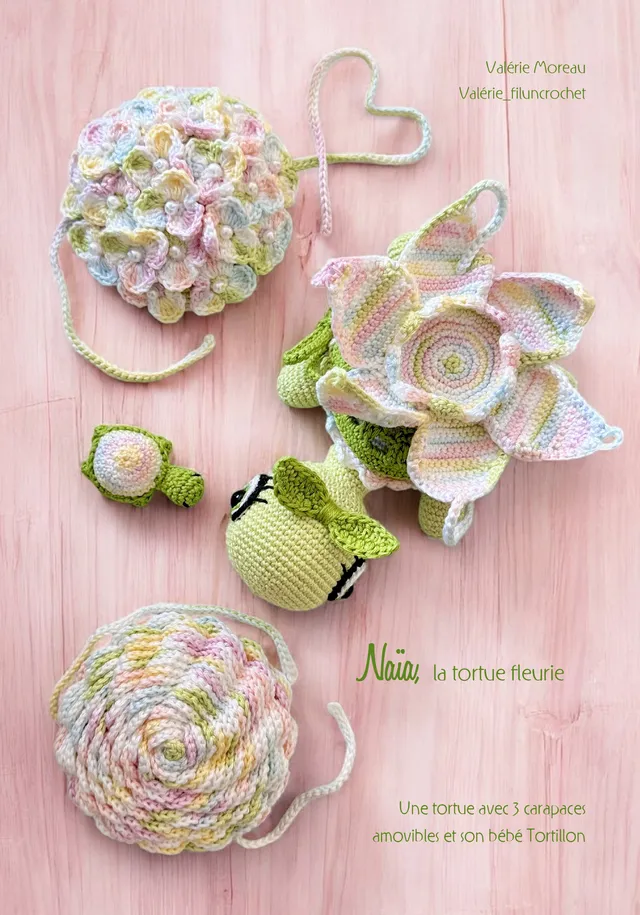 Valerie Fil Un Crochet Naïa livre crochet tortue fleurie