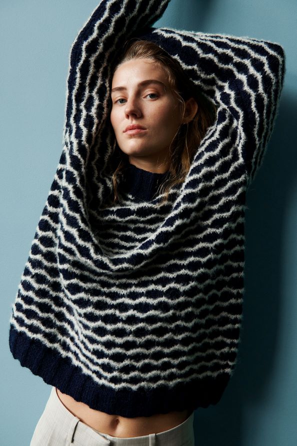 Isager Waves kit tricot pull ajouré