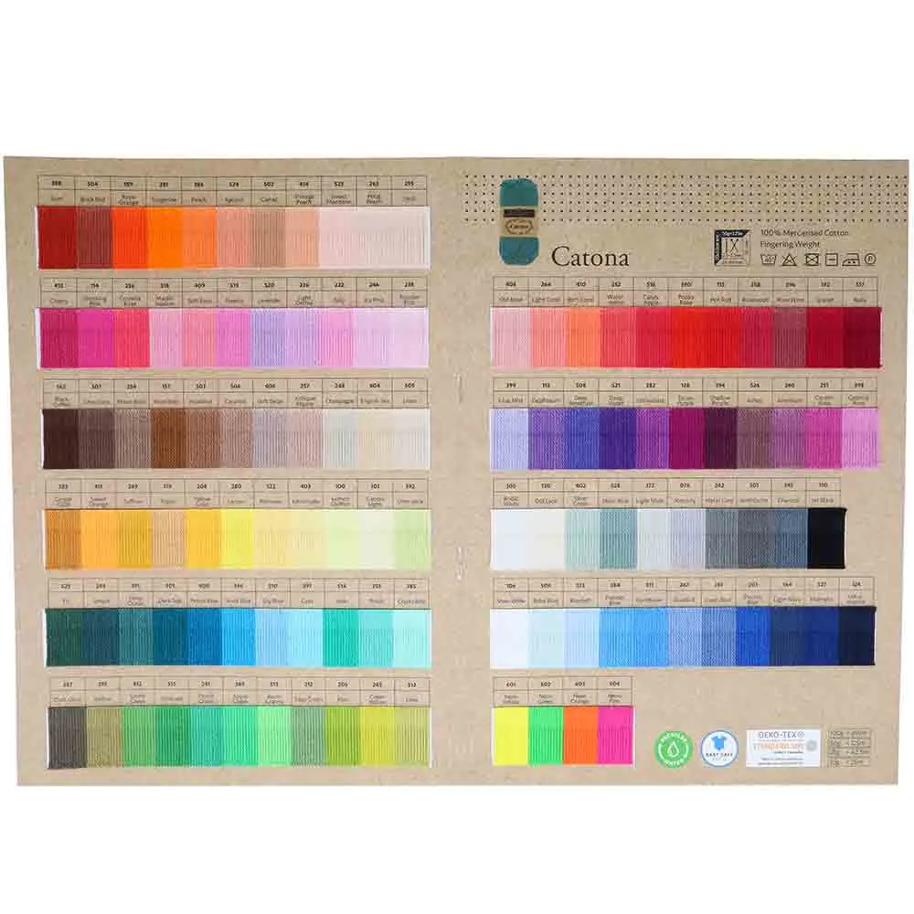 Scheepjes Catona nuancier carte couleurs coton 100 teintes