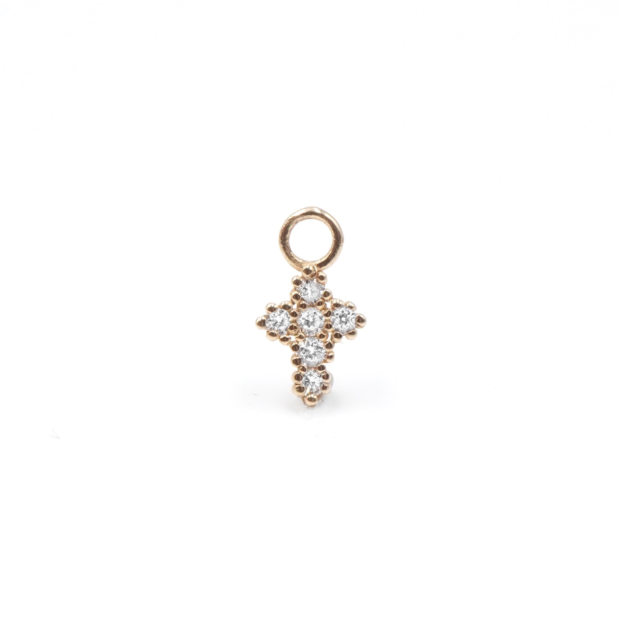 Angèle Brousse Eternity charm croix or jaune 18 carats