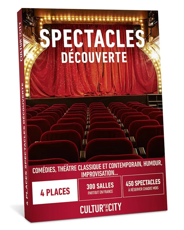 Cultur'In the city 4 Places coffret spectacle théâtre 800 shows