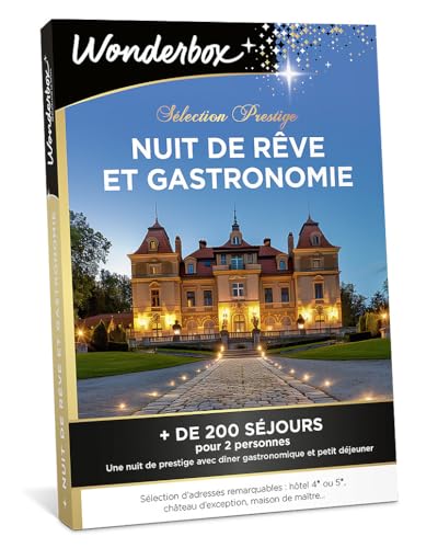 Wonderbox Nuit de Rêve et Gastronomie coffret cadeau 2 pers