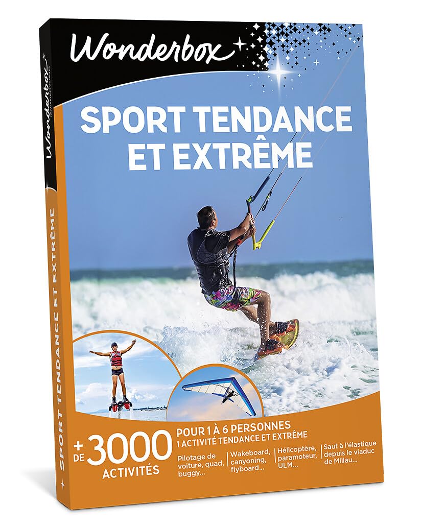 Wonderbox Sport Tendance et Extrême coffret cadeau 1 à 6 pers