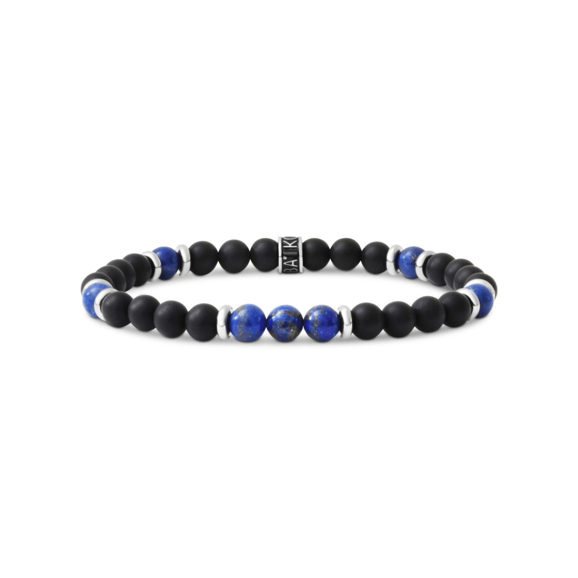 IKOBA Bracelets Lapis Lazuli Agate Noire bracelet homme 6mm