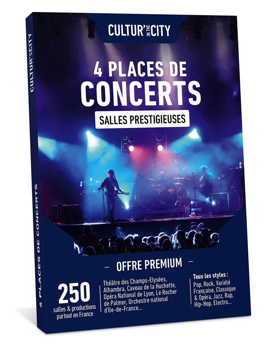 Cultur’In The City coffret cadeau 4 places concert premium