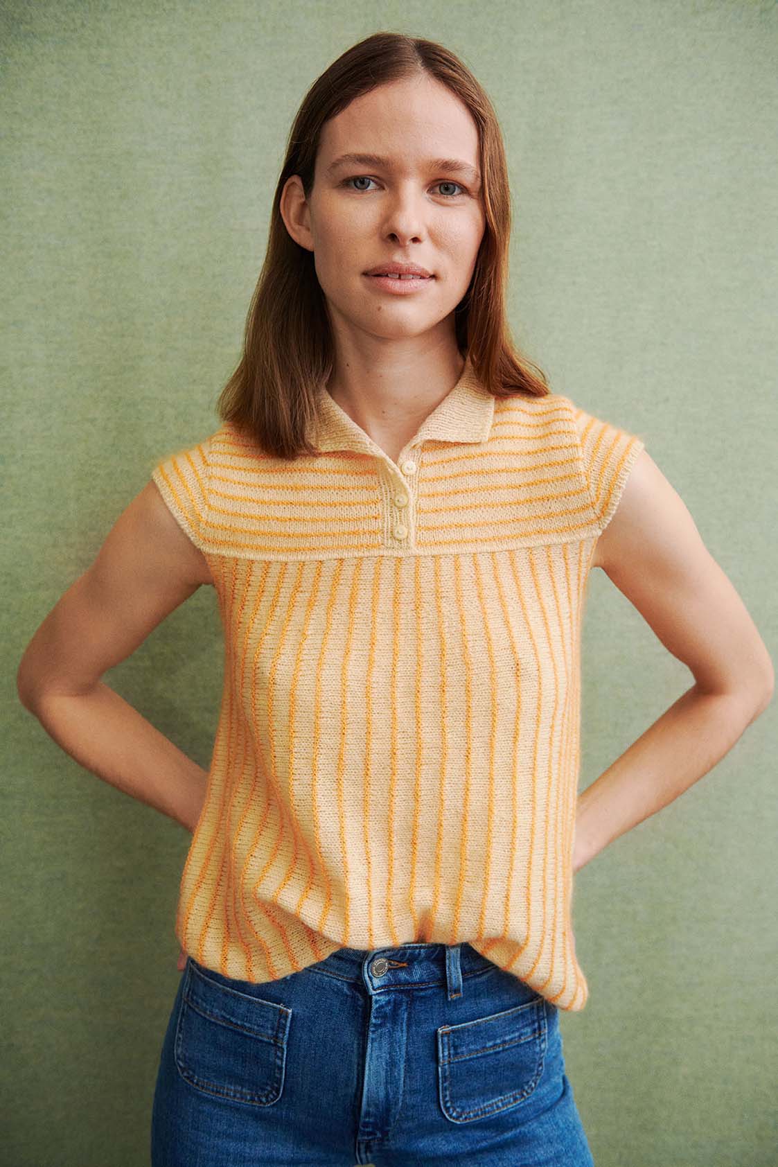 Isager Yarn Kits Kirsten Shirt kit tricot top laine