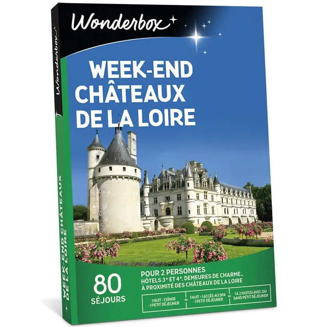 Wonderbox Week-End Châteaux de la Loire coffret séjour 2 pers.