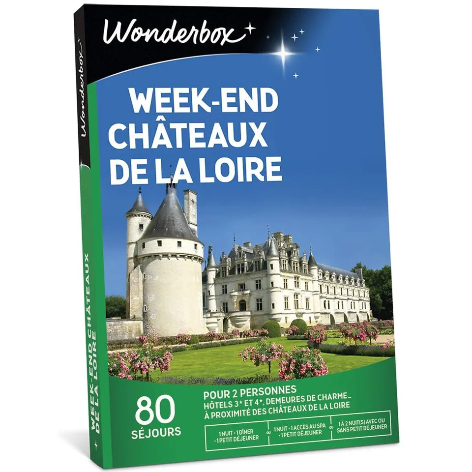 Wonderbox Week-End Châteaux de la Loire coffret séjour 2 pers.