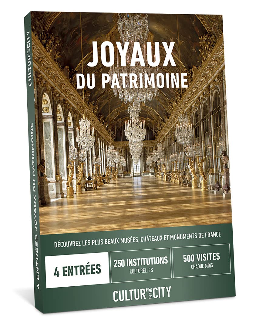 Cultur'In The City Joyaux du Patrimoine coffret 4 entrées culture