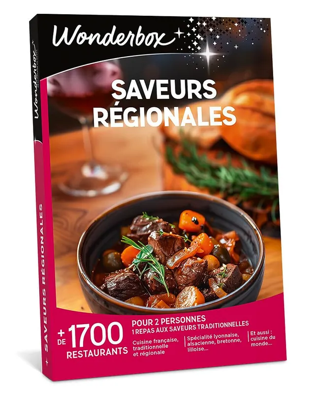 Wonderbox Saveurs Régionales coffret resto traditionnel 2 pers